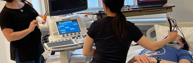 Patient and equipment in HealthLab