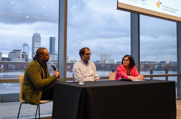 Tatiana Urman sitting on the panel for to speak about the CCTR with CEO of Leuko Labs. the 